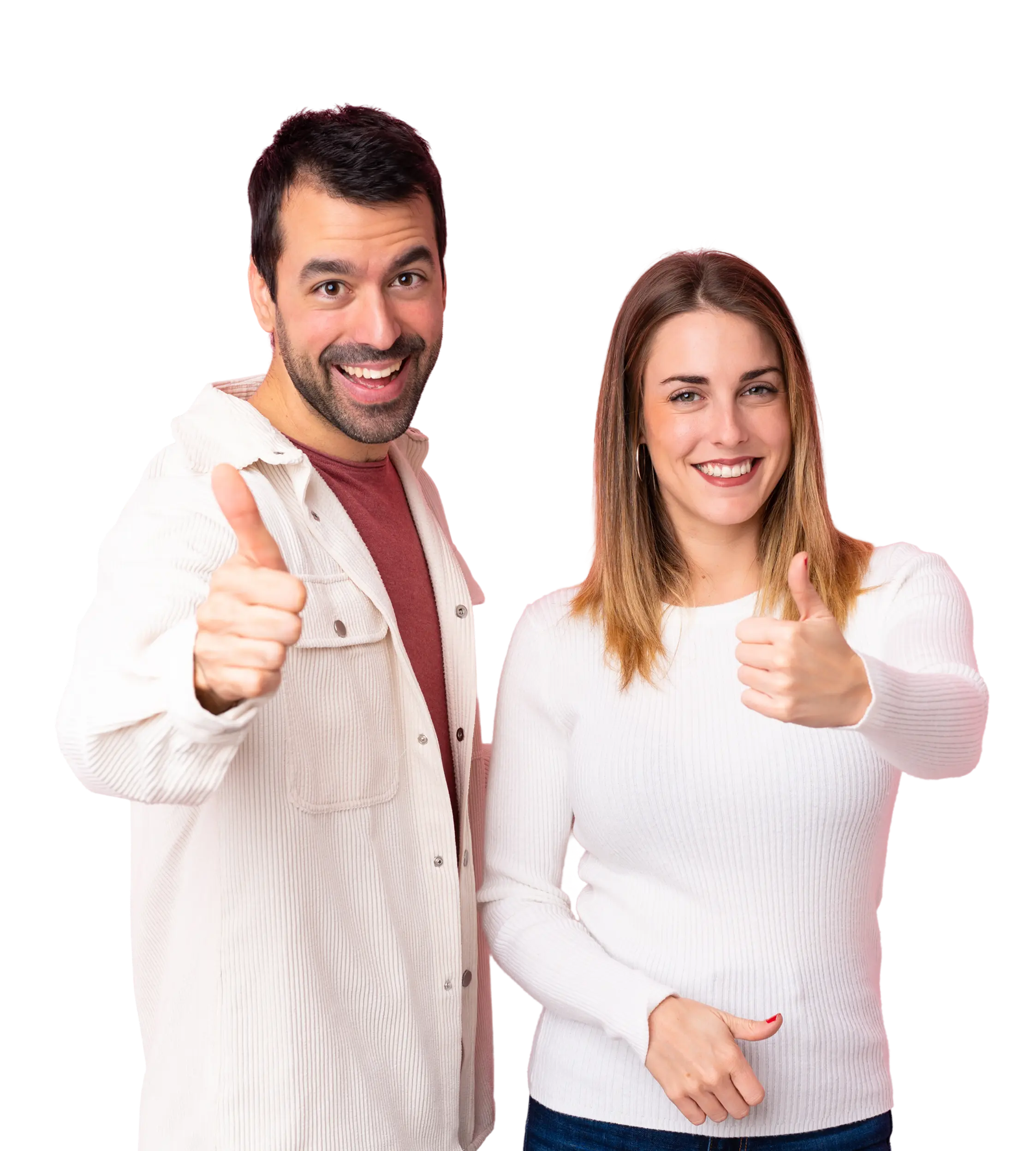 two people giving thumbsup